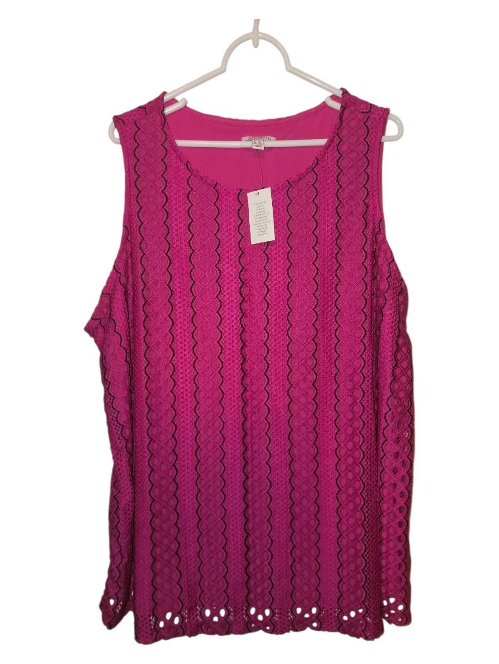 2X Susan Graver Lined Lace Tank NWT